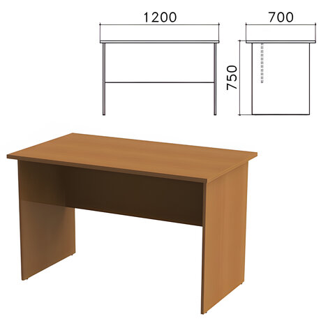 Стол письменный "Монолит", 1200х700х750 мм, цвет орех гварнери, СМ1.3