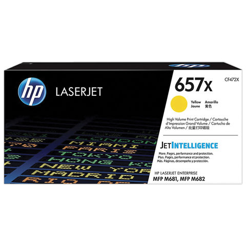 Картридж лазерный HP (CF472X) Color LJ M681dh/M681f/M682z, №657X, желтый, 23000 стр, оригинальный