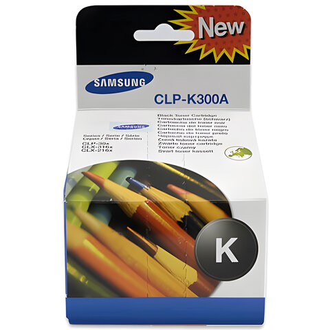 Картридж лазерный SAMSUNG (CLP-K300A) CLP-300 и другие, черный, оригинальный, ресурс 2000 стр.