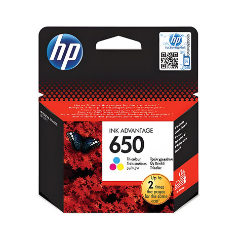 Картридж струйный HP (CZ102AE) Deskjet Ink Advantage 2515/2516 №650, цветной, оригинальный