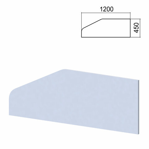 Экран-перегородка к столам "Арго" шириной 1200 мм, серый (КОМПЛЕКТ)