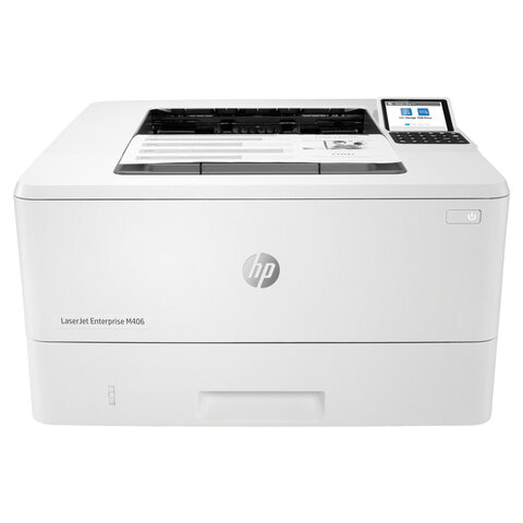 Принтер лазерный HP LaserJet Enterprise M406dn А4, 38 стр./мин, 100 000 стр./мес., ДУПЛЕКС, сетевая карта, 3PZ15A