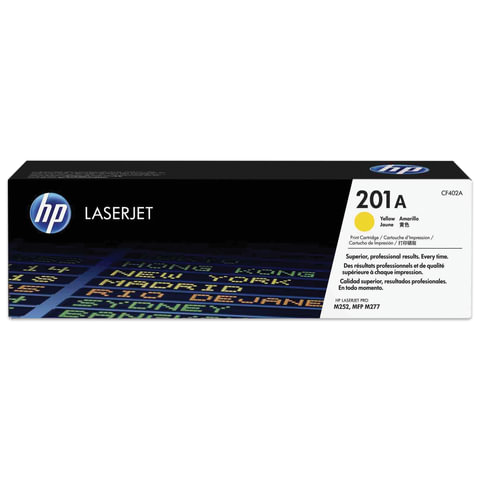 Картридж лазерный HP (CF402A) LaserJet Pro M277n/dw/M252n/dw, №201A, желтый, оригинальный, ресурс 1400 страниц