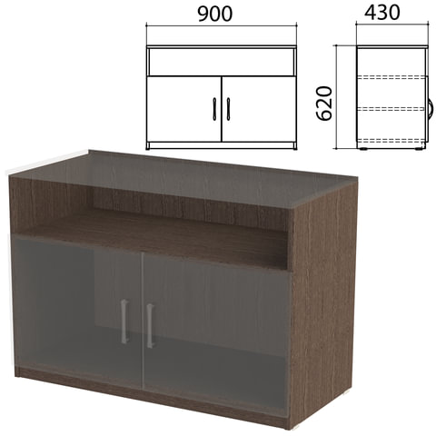 Каркас тумбы для оргтехники "Канц" 900х430х677 мм, цвет венге, ТК28.16.2