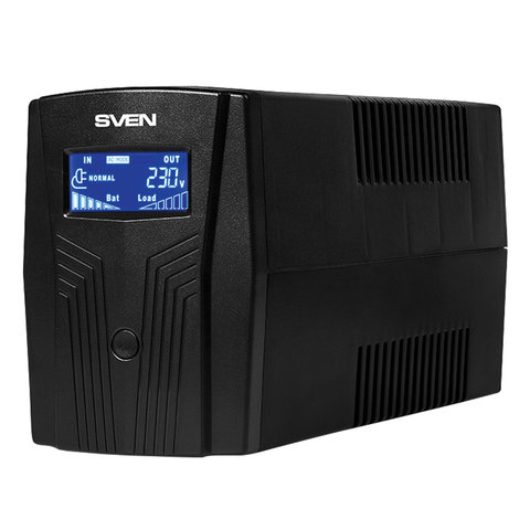 Источник бесперебойного питания SVEN Pro 650, 650VA (390W), 2 евророзетки, 2 розетки RJ45, SV-013844