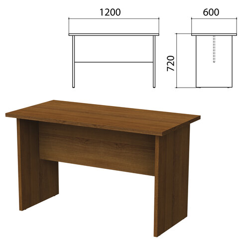 Стол приставной "Этюд", 1200х600х720 мм, орех, 400049-190