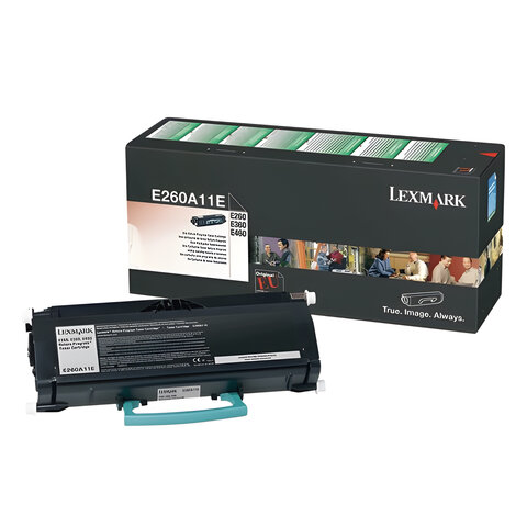 Тонер-картридж LEXMARK (E260A11E) E260/E360/E460, оригинальный, ресурс 3500 стр.